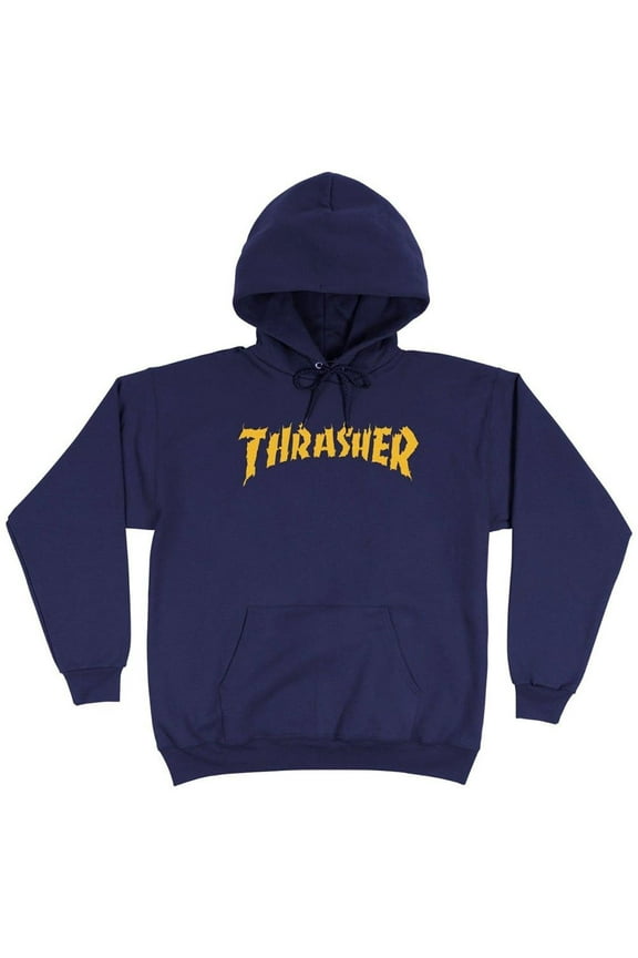 Burn It Down Hoodie Sweatshirt Medium Navy