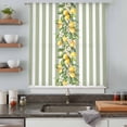 thumbnail image 5 of Sage Green Stripes Sheer Curtains 108" Extra Long, Summer Spring Botanical Lemon Leaves Light Filering Curtains, Privacy Drapes Simi Floor to Veiling Curtain for Living Room Bedroom Window Treatment, 5 of 9