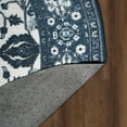 thumbnail image 5 of My Magic Carpet 6' Round Machine Washable Non-Slip Stain-Resistant Area Rug - Ramage Blue, 5 of 5