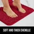 thumbnail image 3 of Alfombra de baño Gorilla Grip, gruesa, suave y absorbente, roja, 3 of 9