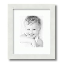 ArtToFrames 10x12" Matted Picture Frame with 6x8" Single Mat Photo Opening Framed in 1.25" Satin White Frame and 2" Super White Mat (FWM-3966-10x12)