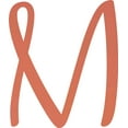 thumbnail image 1 of Acrylic Sign Letter, Plastic Blank M Script, 6'' Tall Pastel Coral Alphabet, 1 of 5