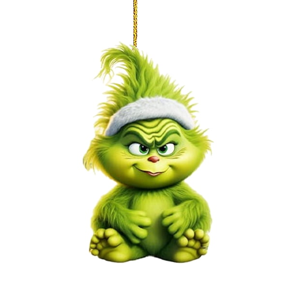 Adorno Grinch Árbol de Navidad Creative Craft Collection de 8 cm para interior (40)