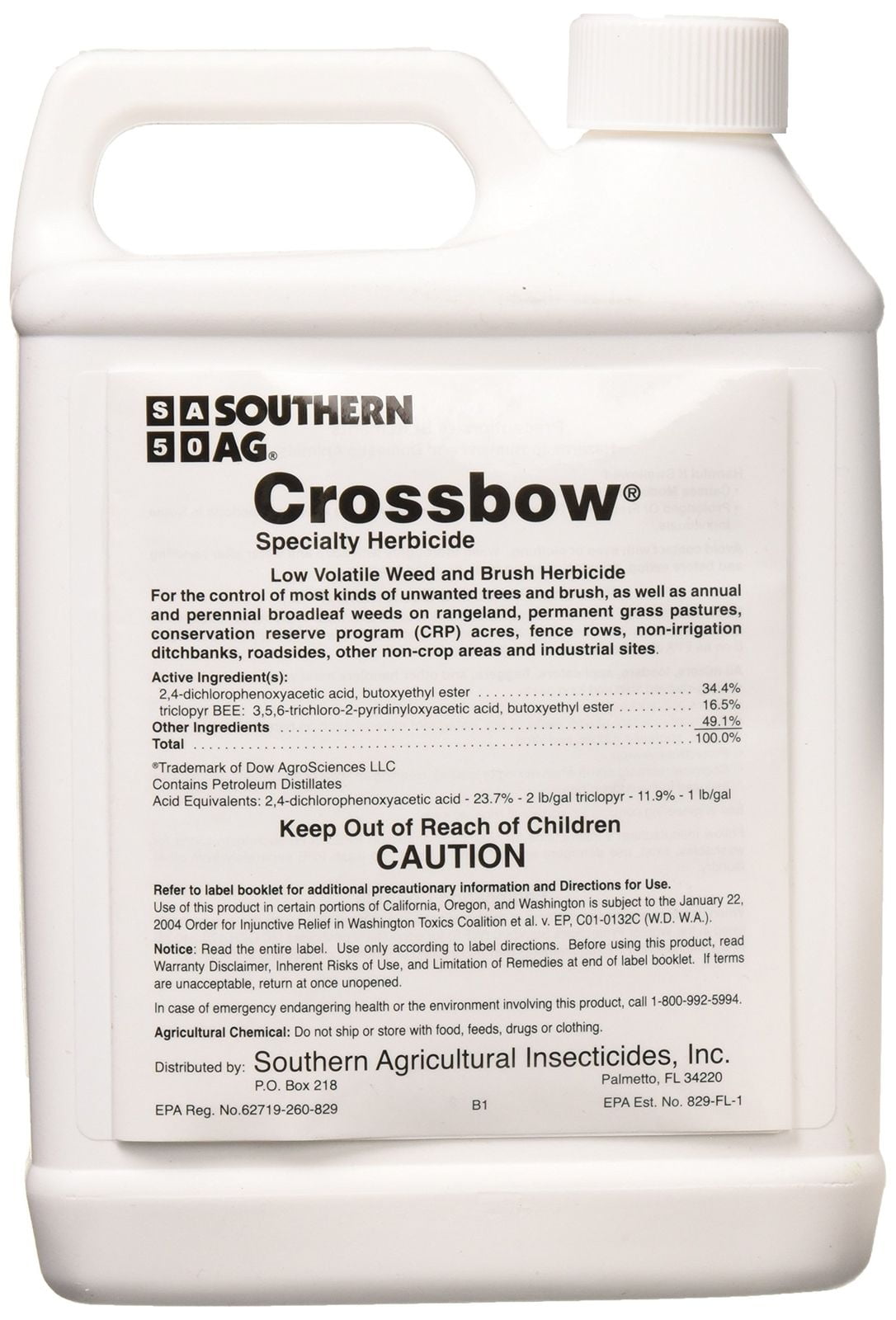 Southern Ag Crossbow Herbicide, Brush & Vegetation Weed Killer, 32 oz. 1 Bottle