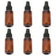 thumbnail image 3 of EeaseMX Dispensador de plástico vacío de 6 unidades de 40 ml para almacenar aceites esenciales, gel de ducha y loción cosmética (marrón), 3 of 7