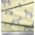 thumbnail image 2 of Soimoi Polyester Crepe Fabric Horse Block Decor Fabric Printed Yard 42 Inch Wide, 2 of 3