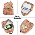 thumbnail image 5 of FORMRS Mini Backpack Purse for Women Quilted Travel Daypack Casual Shoulder Bag, Abstract Orange Flowers, 5 of 7