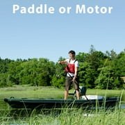Sea Eagle FSK16 FishSkiff Inflatable 16, High Pressure, All-Drop-Stitch, 1-3 Person Frameless Fishing Boat w/Rigid 6” External Keel - Portable, Storable, and Transportable - Solo Startup Package