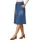 thumbnail image 4 of Faldas midi de mezclilla para mujer INSPIRE CHIC con botones, cintura alta, falda de mezclilla azul XS, 4 of 6