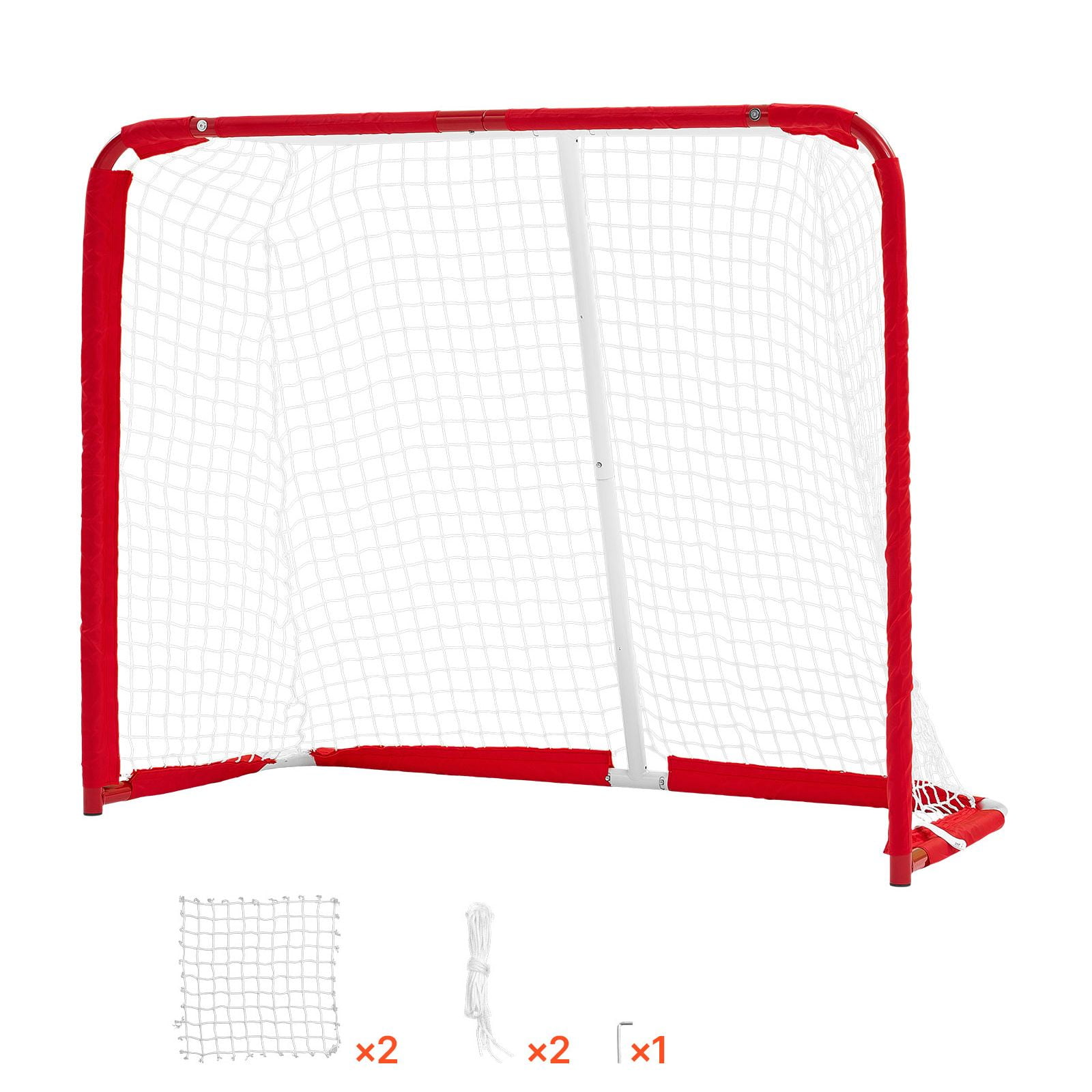 Street Hockey Goal Steel, Roller Hockey Net Indoor Outdoor Training, Easy Assembly Backyard Park, 55.9 x 44.5 in