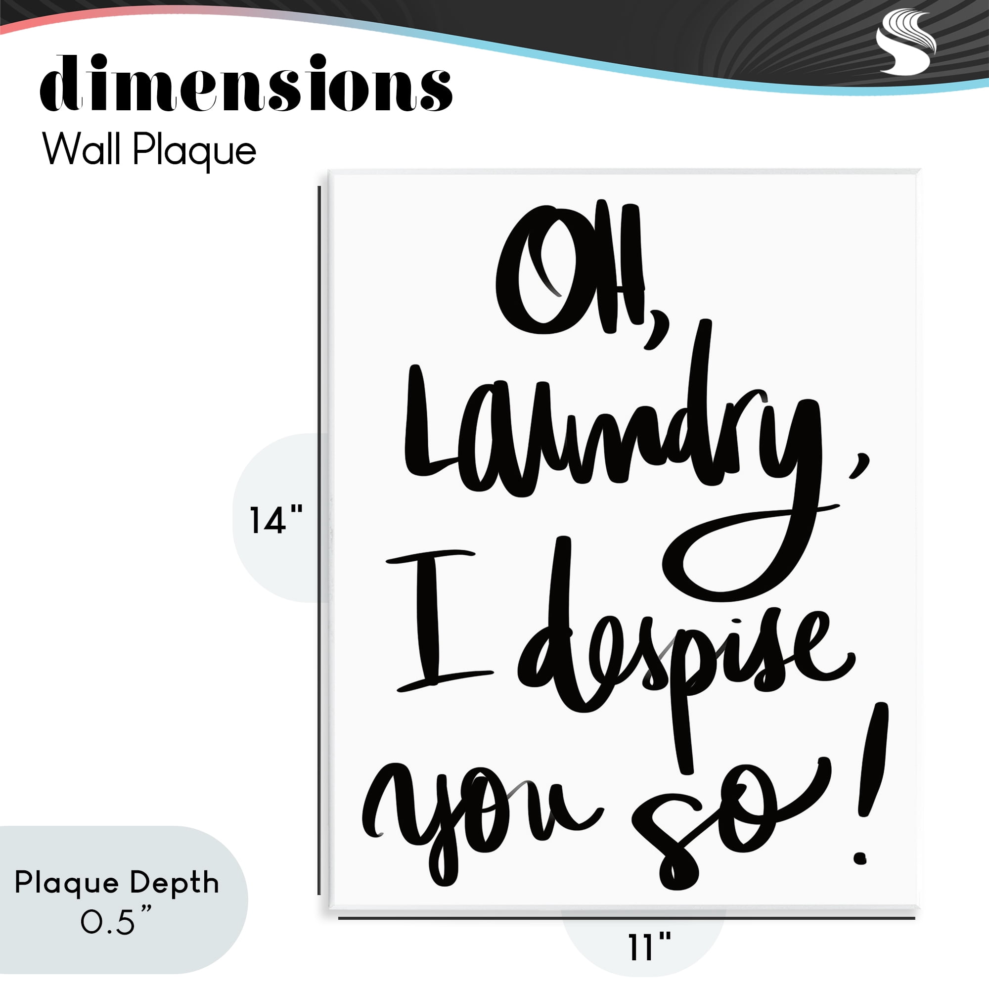 Stupell Industries Laundry I Despise You Wall Plaque Art, design by SD Graphics Studio