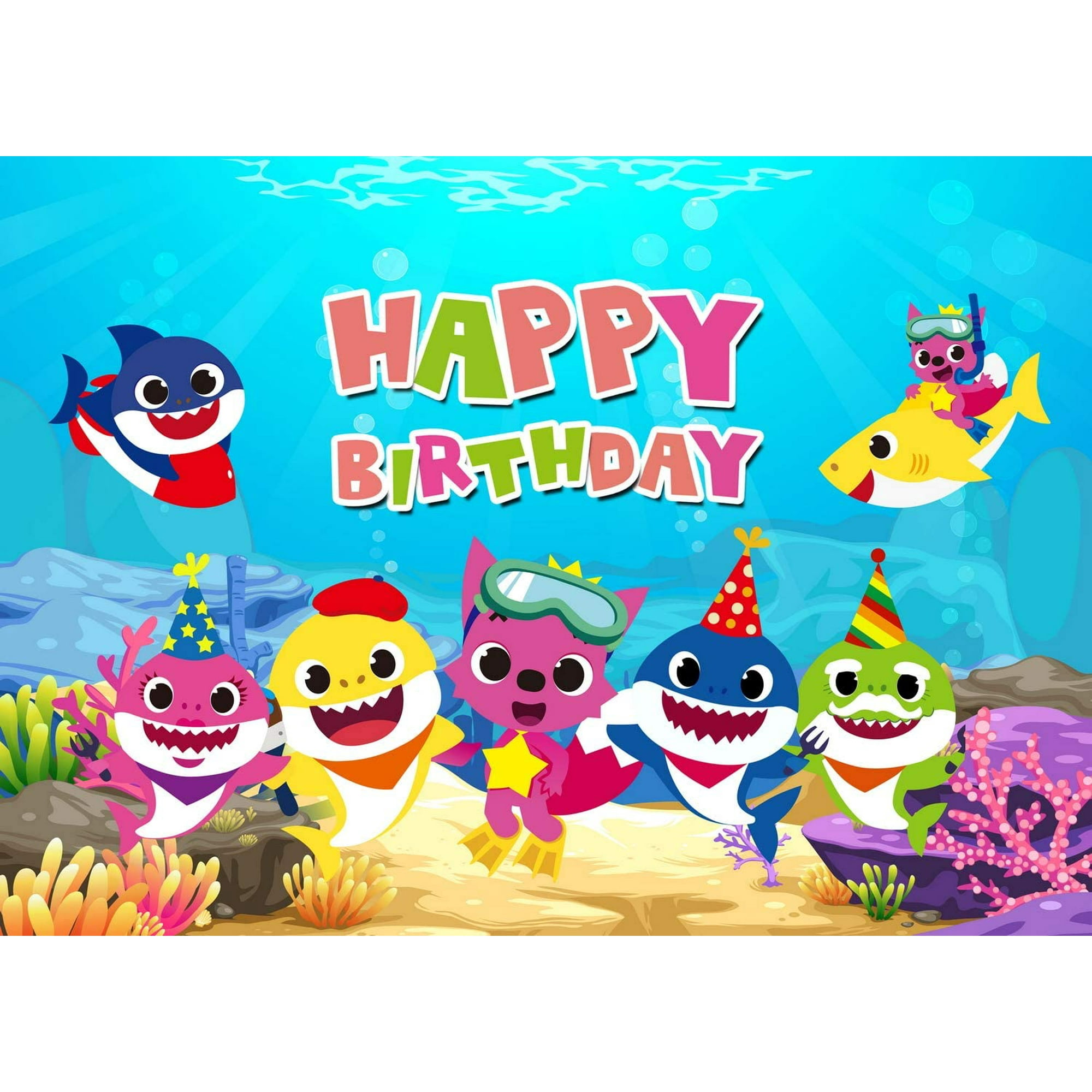 7x5ft Baby Shark Backdrop Baby Shark Family Photo Backdrop Undersea World Photography Background For Boys And Girl Walmart Canada