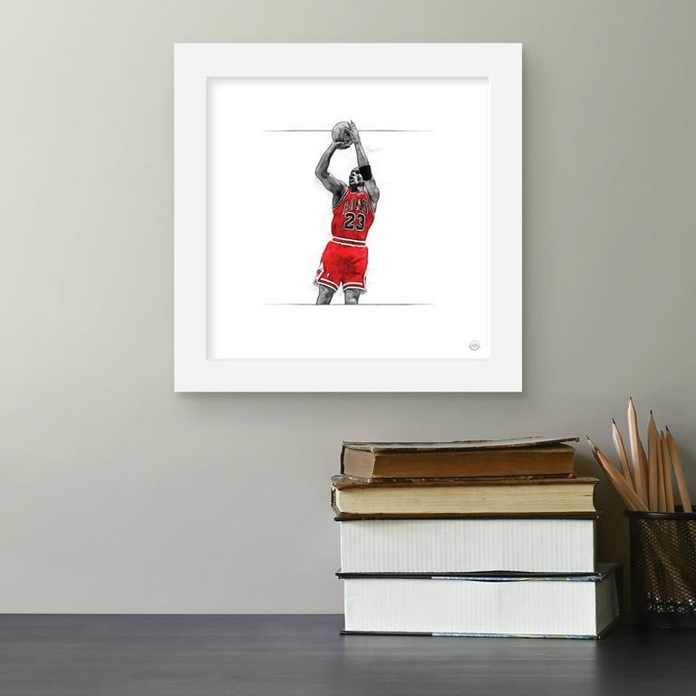 Gallery Pops Michael Jordan - Art Sketch Jumpshot Wall Art, White