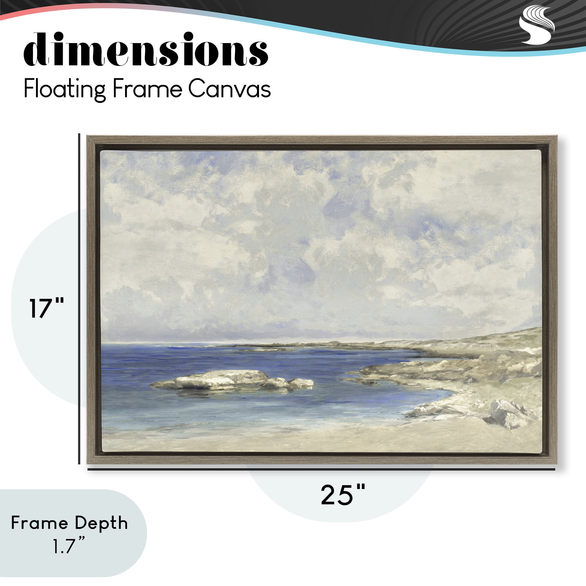 Stupell Industries Pond At Morning Brown Framed Floater Canvas Wall Art, design by Christy McKee