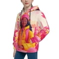 thumbnail image 2 of Picia Digital Nomad Pink Landscape Pattern Youth Hoodie - Warm Pullover Sweatshirt with Kangaroo Pocket, Ideal for Boys and Girls-Large, 2 of 6