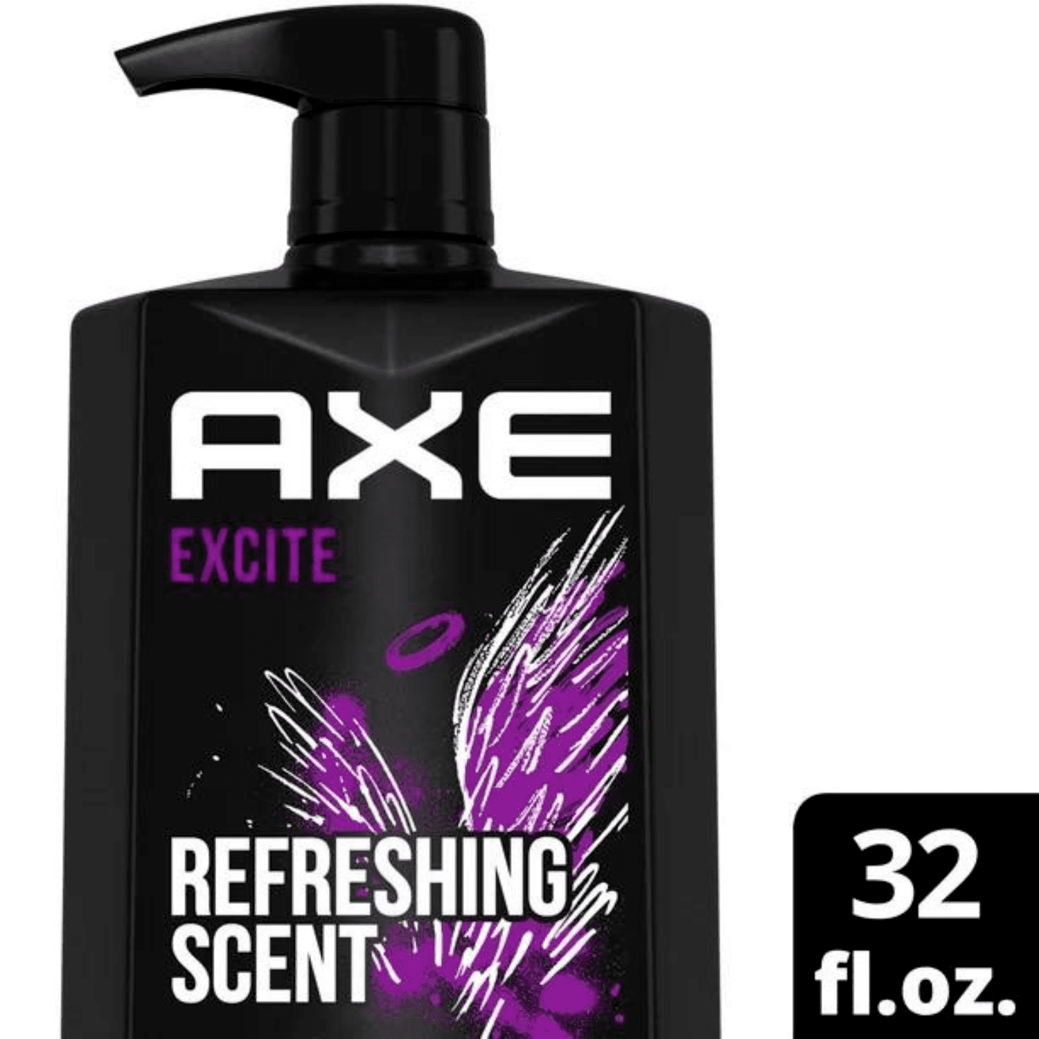 12 Axe Excite Refreshing Long Lasting Body Wash Pump Coconut & Black Pepper 1L