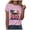 Pink, variant on UngA Women's 250th America Anniversary Casual Printed Crew Neck T-Shirt USA Flag Tee 250 Years of Freedom Womens Shirts S,Sky Blue