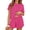J-Pink, variant on UVN Pajamas for Women Short Sleeve Tops and Capri Pants Casual Womens Pajamas Sets with Pocket