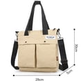 thumbnail image 2 of Bolsas de lona Bolsas de compras reutilizables simples informales para estudiantes Bolsas de mensajero bordadas de alta calidad Bolsas de diseñador de un solo hombro Xemadio 2031572-7, 2 of 3