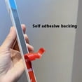 thumbnail image 3 of 1pc Sliding Hook, Kitchen Storage Rack, Door Back S Sticker, Adhesive Hook, Row Hook, No Punching Row Hanger, 3 of 5