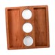 thumbnail image 3 of Bandeja de madera para comida, plato para con 3 cuencos redondos, decoración estable, tabla para quesos, plato para aperitivos, queso, y, 3 of 7