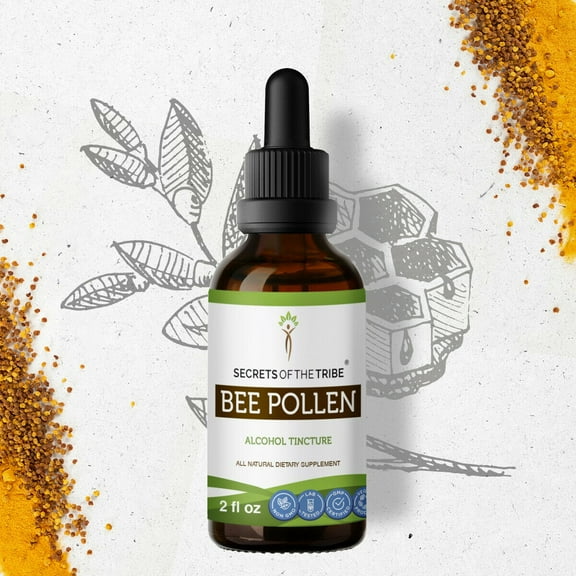 Bee Pollen Tincture Alcohol Extract, Organic Bee Pollen (Bee Pollen) 2 oz