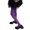 Purple, variant on Women's Soft Stretch Semi Opaque Solid Colored Footed Pantyhose Tights