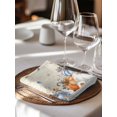 thumbnail image 6 of Orange Blue Pumpkin Fall Cloth Napkins Set of 6 Reusable Dinner Napkins, Thanksgiving Maple Leaves Branch Cocktail Napkin Washable Table Napkins for Wedding/Holiday Party/Baby Shower 20"x20", 6 of 7
