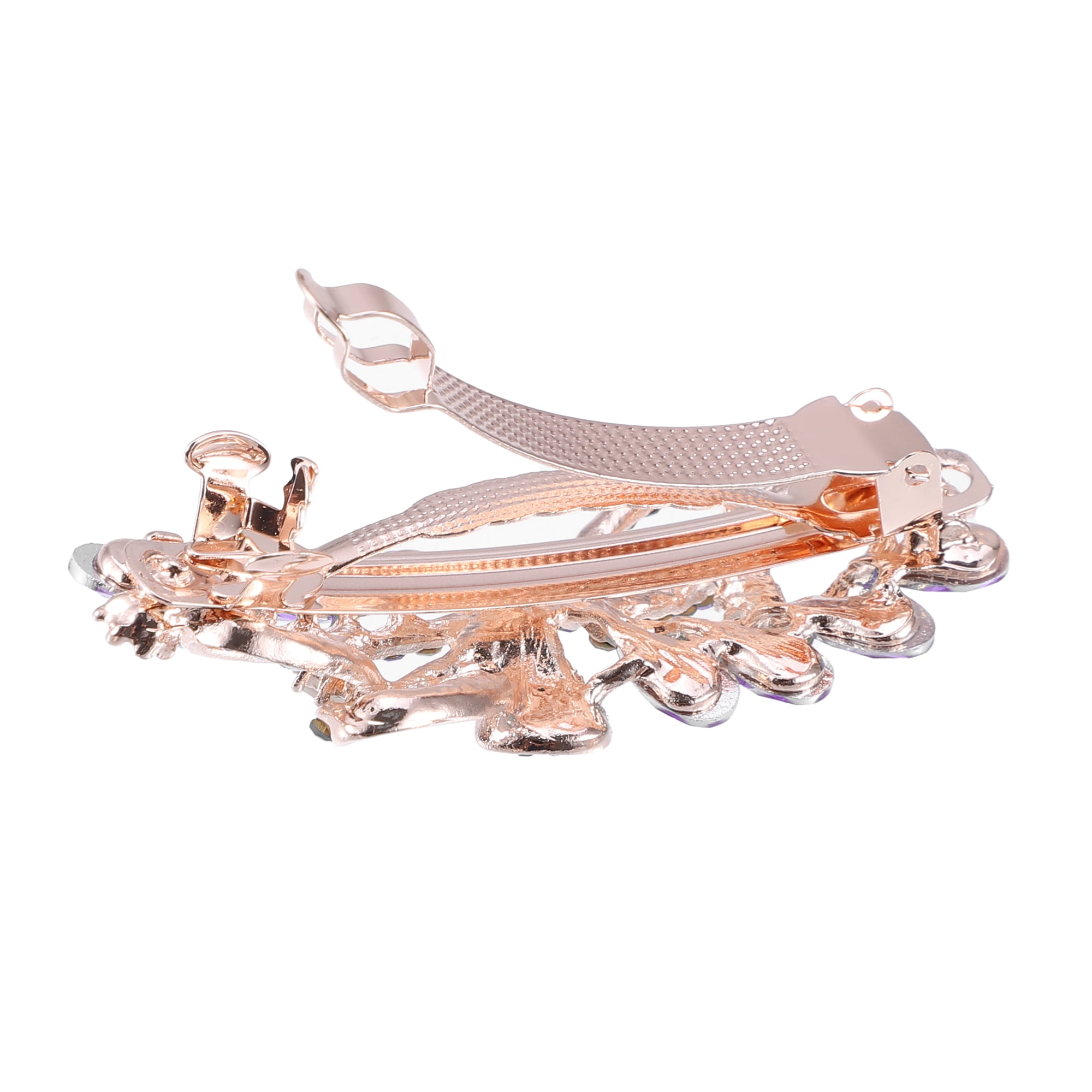 3 Pcs Hair Barrettes Hair Accessories for Women Sparkly Glitter Rhinestones Hair Clips Purple