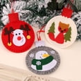 thumbnail image 5 of Los adornos de bolas de Navidad incluyen adornos de apliques de fieltro de zorro, copo de nieve y renos para decoraciones de árboles de Navidad (3 piezas, rojo, blanco, gris), 5 of 5