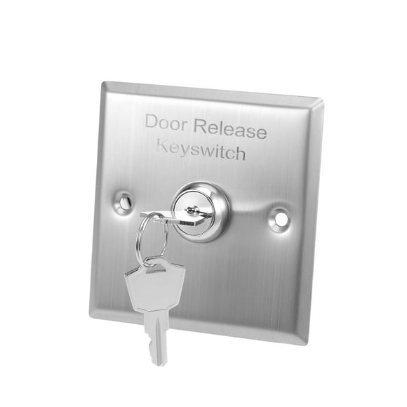 Unique Bargains Key Switch On Off Exit Switches Emergency Door Release DPST for Access Control Panel Mount with 2 Keys