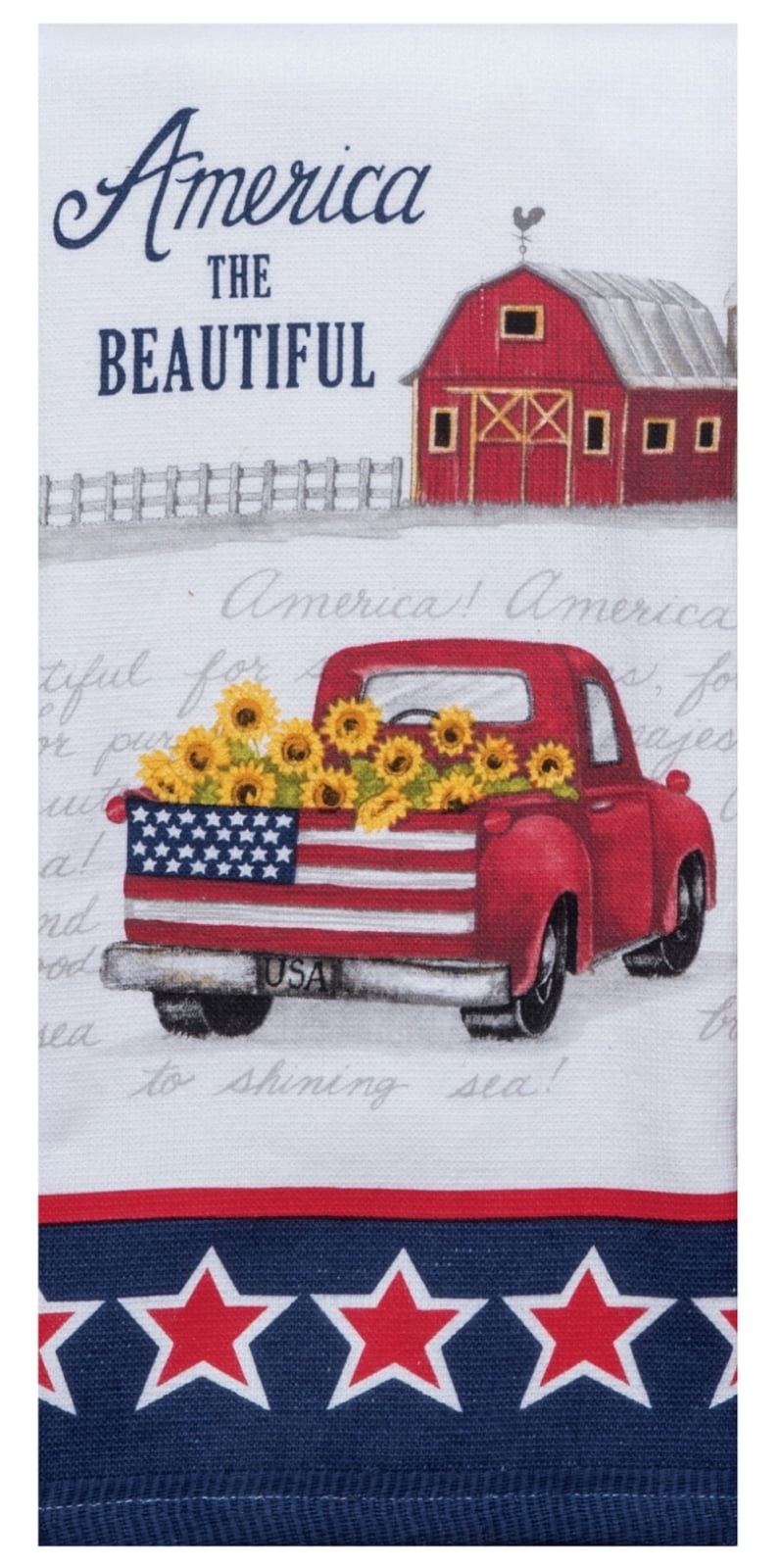 PATRIOTIC Towel Ovenmitt /& Potholder Set AMERICA THE BEAUTIFUL