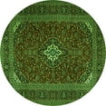 thumbnail image 1 of Ahgly Company Indoor Round Medallion Green Traditional Area Rugs, 4' Round, 1 of 1