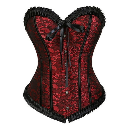 

IWRUHZY Women s Court Corset Feather Velvet Christmas Bow Body Shaping Clothes Shapeware
