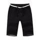 thumbnail image 1 of Pantalones cortos de verano 2021 para hombre, de algodón con cordón, talla grande, para playa XL negro, 1 of 9