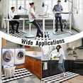 thumbnail image 6 of Carvapet Anti-Fatigue Floor Mat Cushioned Kitchen Comfort Mat, Waterproof Non-Slip Standing Desk Foam Mats and Rugs, White and Black, 17.3"x39", 6 of 7