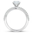 thumbnail image 2 of Spot Jewel Criss Cross Wedding Diamond Ring for Women - Pave Set Radiant Cut 2.1 Ct Lab Created Stone - White Gold Over 14K Bridal Jewelry - Engagement Band for Memorable Celebrations & Style, 2 of 3
