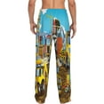 thumbnail image 3 of Balery Men'S Different Construction Site Vehicles Pants,Sleepwear Pants,Pajama Pants,Pj Bottoms Drawstring And Pockets-Large, 3 of 9