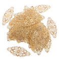 thumbnail image 2 of 50pcs Set Antique Filigree Decorative Metal Accessories Embellishments Gold, 2 of 8