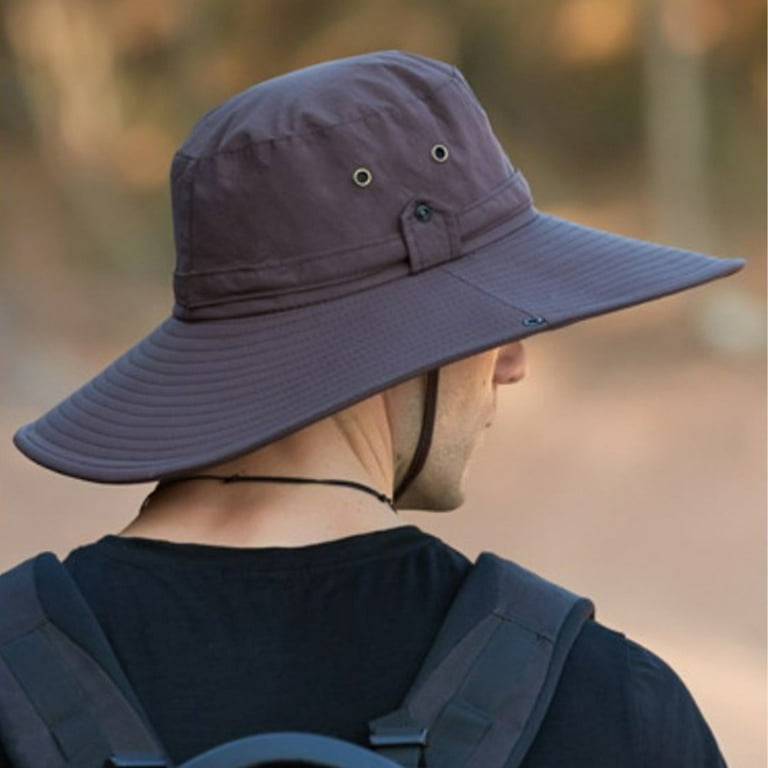 Men Women Breathable Wide Visor Brim Hat Bucket Cap Fishing UV Sun  Protection