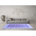 thumbnail image 3 of Ahgly Company Machine Washable Indoor Square Oriental Blue Traditional Area Rugs, 7' Square, 3 of 4