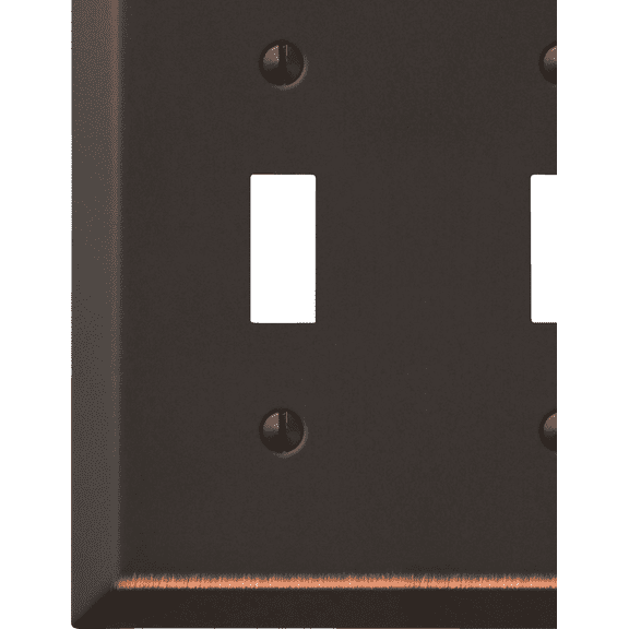 Amerelle Stamped Steel Switch Wall Plate - Single Pack — Indoor & Outdoor Use, NEC-Compliant