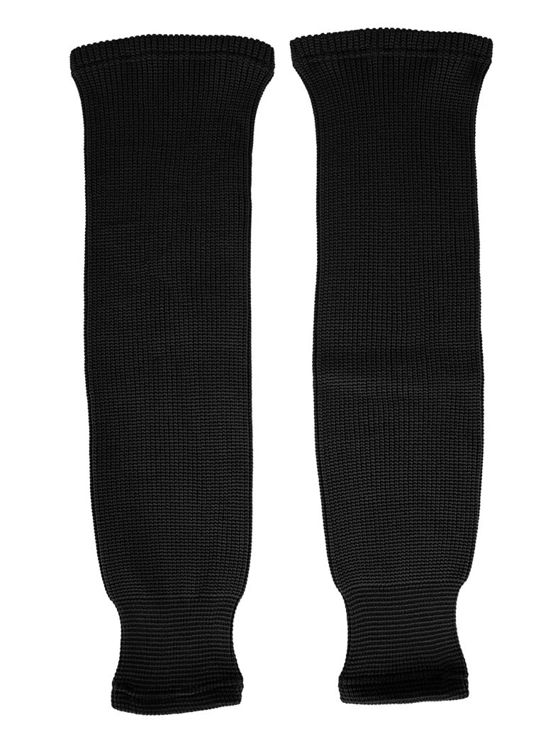 Pair Knitted Ice Hockey Hose Socks ADULT Senior 30" Long Gray/Red/Black 