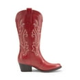 thumbnail image 2 of DREAM PAIRS Women's Western Cowboy Cowgirl Boots Square Toe Embroidery Mid Calf Booties, 2 of 6