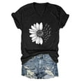 thumbnail image 4 of AKEGAMN Women's Sunshade Summer Plus Size Loose V-Neck Graphic T-Shirt, Black S-XXL, 4 of 4
