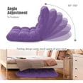 thumbnail image 5 of WYDK Floor Gaming Chair with Back Support, 14-Position Adjustable Banana Chair for Adults, Foldable Floor Seats for Reading, Gaming (Purple), 5 of 10