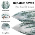 thumbnail image 4 of Waterproof Throw Pillow Covers Set of 2, 24x24 Inch Forest Green Ombre Decorative Pillowcases Outdoor Pillow Slip Cushion Covers Set for Couch Tent Watercolor Sage Green Trees, 4 of 7