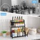 thumbnail image 5 of HOGESA Especiero Organizador de Cocina de 3 Niveles de Acero Inoxidable - Estante Multiusos Antioxidante y Resistente, Ahorrador de Espacio para Alacena, Dise&ntilde;o Antideslizante y F&aacut, 5 of 9