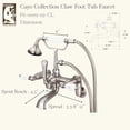 thumbnail image 4 of Water Creation Wall Mount Traditional Solid Brass Tub Faucets in Brushed Nickel, 4 of 4