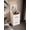White + MDF + MDF + glass, variant on 25 Tall Modern Nightstand with Charging Station, 23.6 Wide Wood Bedside Table with 2 Drawers and Curved Profile Design, Walnut MDF End Table for Bedroom, Living Room